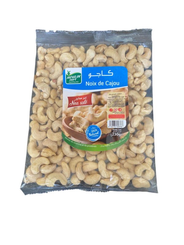 Noix de cajou non salé Moulin Vert – 230g