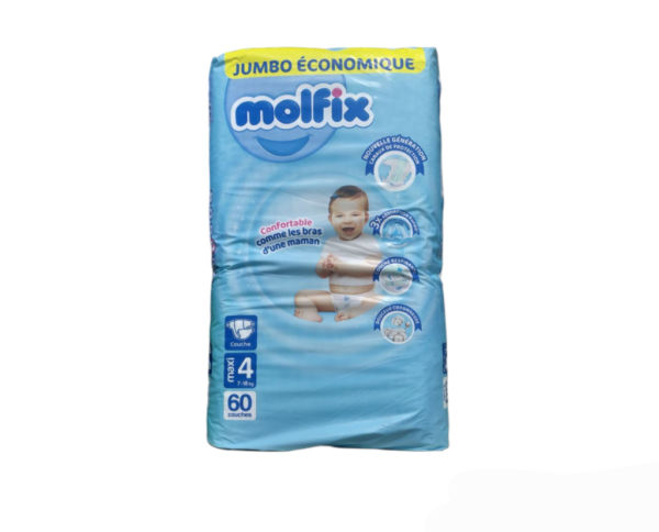 Couches bébé Molfix – N4 – 60pcs