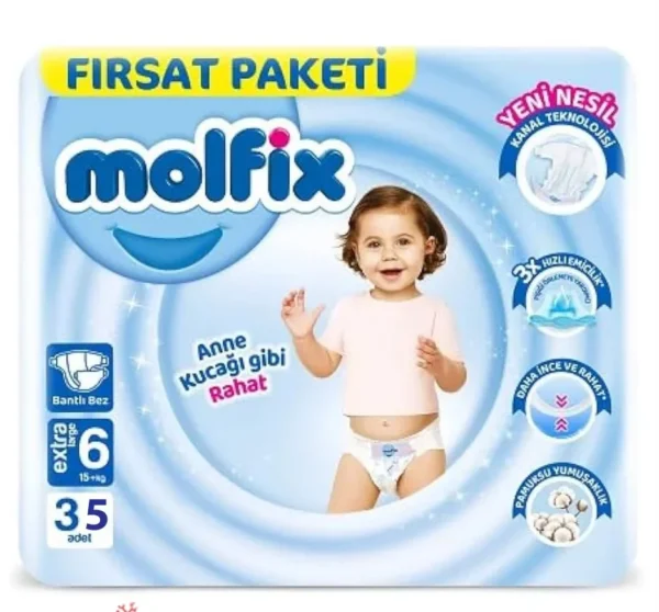 Couches bébé Molfix – N6 – 35pcs