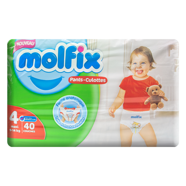 Couches culottes bébé Molfix Pants – N4 – 40pcs