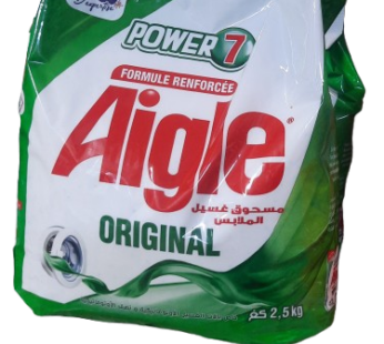 Lessive en poudre Aigle Power 7 – Original – Sac 2.5kg