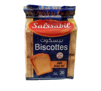 Biscottes avec sel Salssabil – 300g