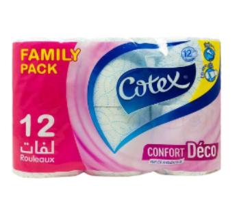 Papier hygiénique Cotex confort- 12 pcs