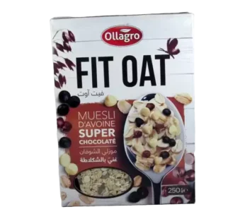 Muesli d’avoine – Fit Oat -Ollagro- Super chocolaté – 250g