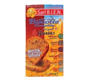Biscotte complète Dar el Neama – 6 grains – 500g