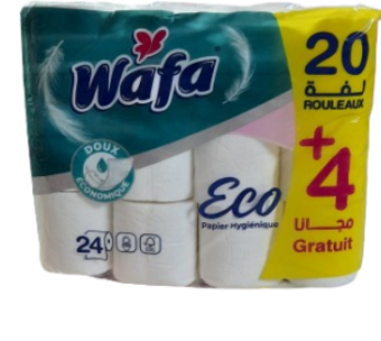 Papier hygiénique Wafa Eco – 24 pcs